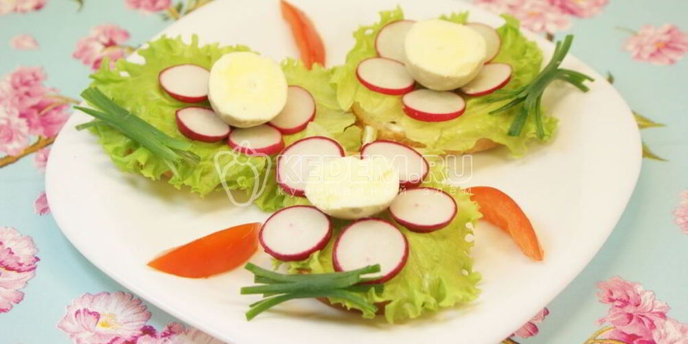 Рецепт бутерброды цветочки