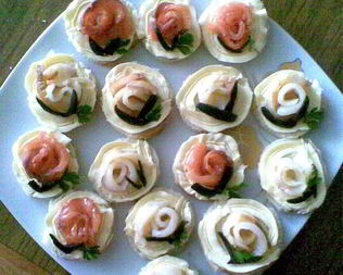 Бутерброды с красной рыбой