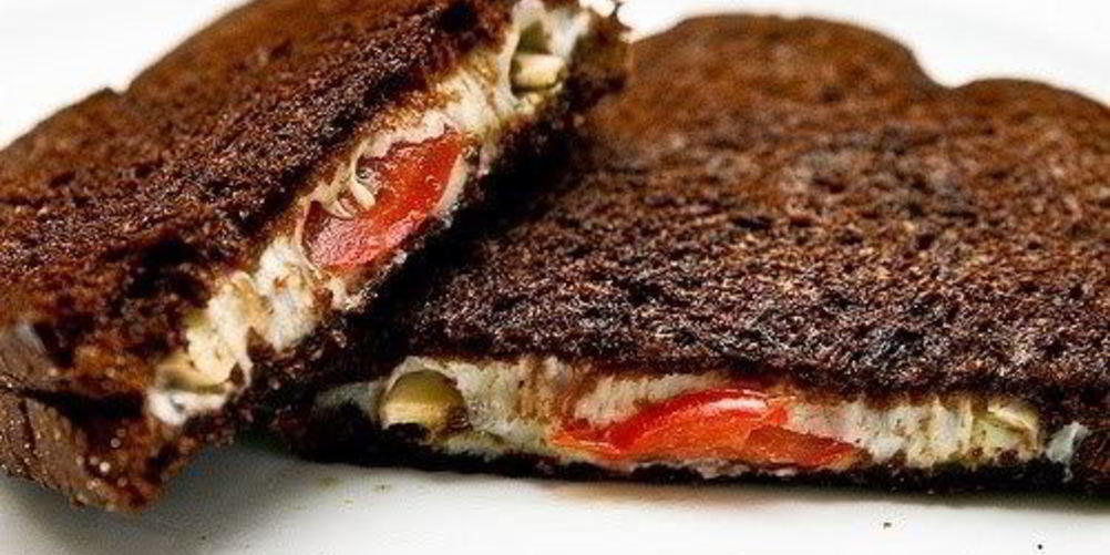 Рецепт итальянский бутерброд с сыром и грибами