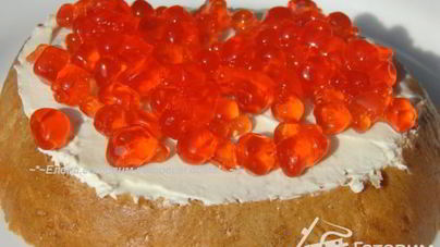 Торт Деликатес — бутерброд с икрой