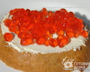 Торт Деликатес — бутерброд с икрой