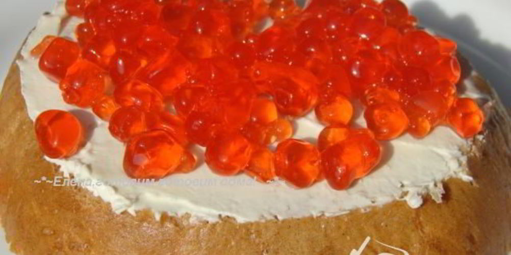 Рецепт торт деликатес — бутерброд с икрой