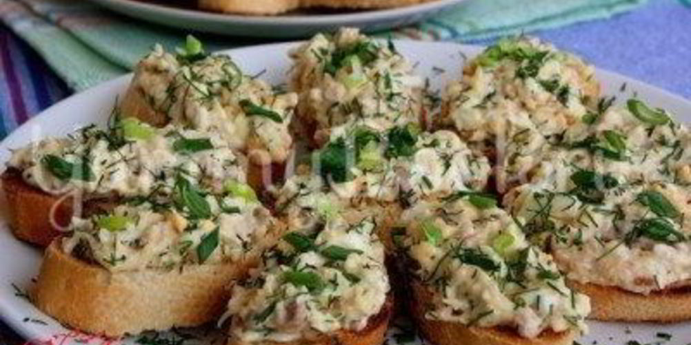 Рецепт закусочные бутерброды с печенью трески