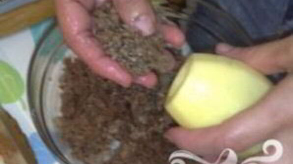 фаршированные помидоры и картофель