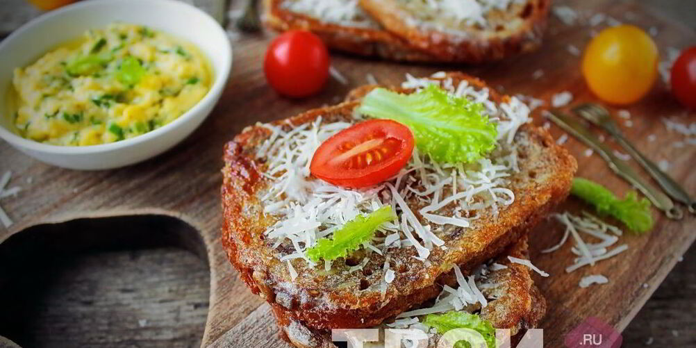 Рецепт гренки с сыром