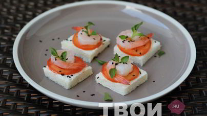 Канапе с креветками