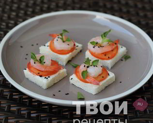 Канапе с креветками