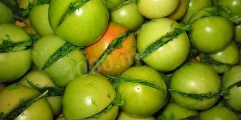Рецепт квашеные зеленые помидоры с чесноком на зиму