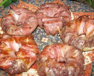 Луковые кольца с фаршем Фаршманже