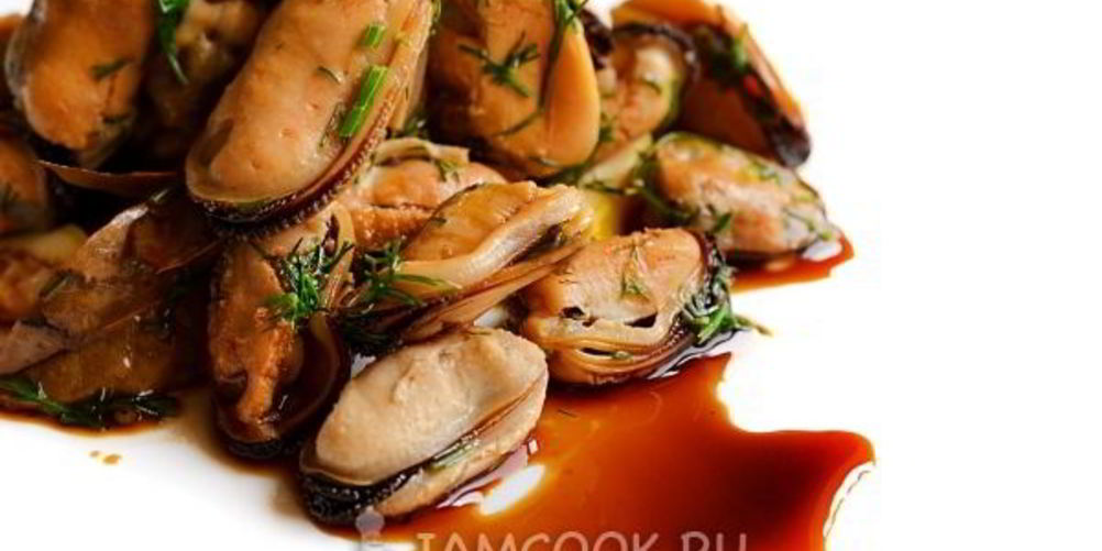 Рецепт мидии маринованные с соевым соусом