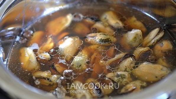 мидии маринованные с соевым соусом