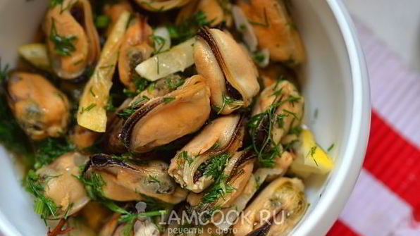 мидии маринованные с соевым соусом