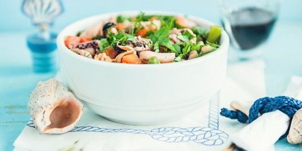 Рецепт морской коктейль с овощами