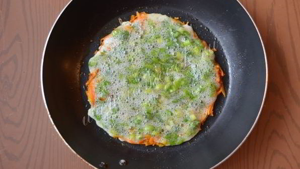 белковый омлет с морковью
