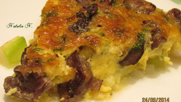 фриттата из кабачков с грибами