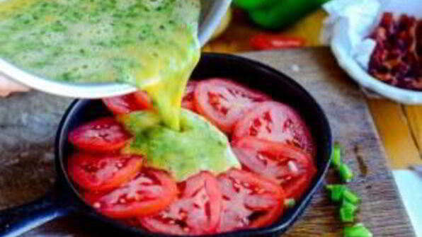 фриттата с картофелем и ветчиной