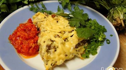 Кюкю из мясного фарша