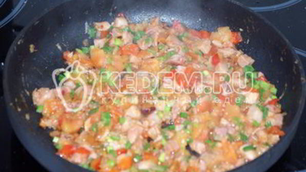 омлет из яиц с начинкой