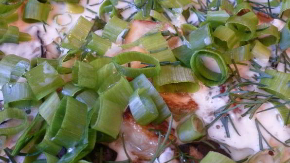 омлет с баклажаном и кабачком