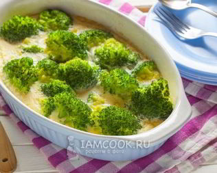 Омлет с брокколи в духовке