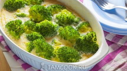 Омлет с брокколи в духовке