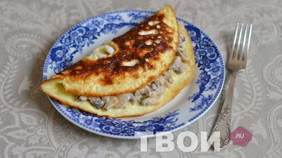 Омлет с грибами