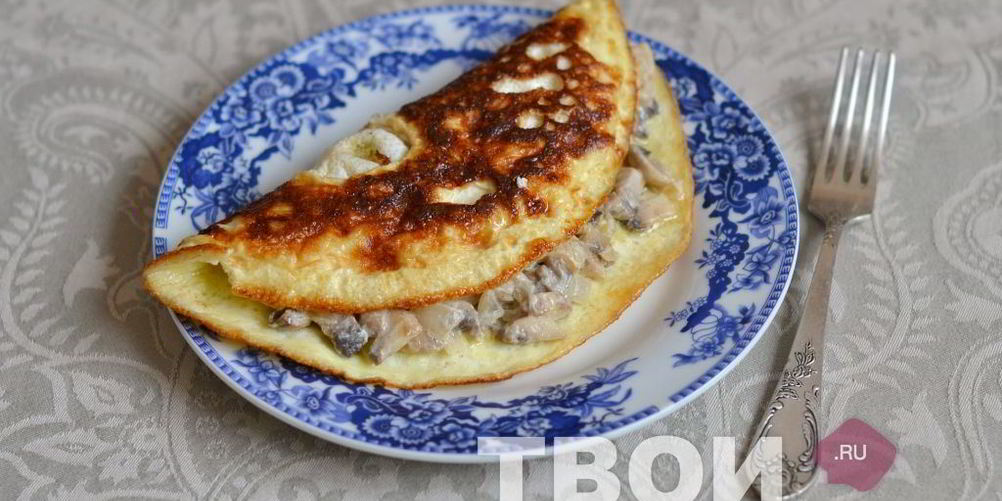 Рецепт омлет с грибами