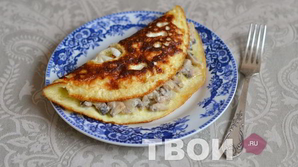 омлет с грибами