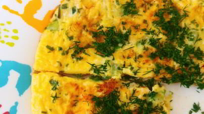 Омлет с кабачком и плавленым сыром