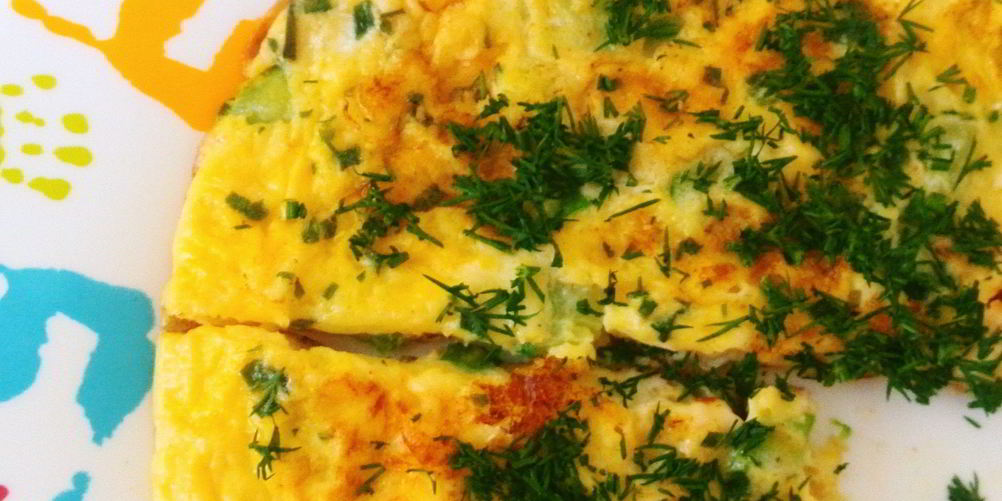 Рецепт омлет с кабачком и плавленым сыром