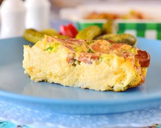 Омлет с колбасой в духовке