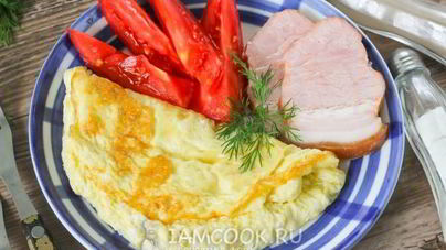 Омлет с майонезом на сковороде