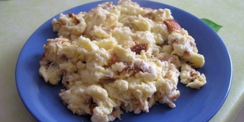 Рецепт омлет с мукой