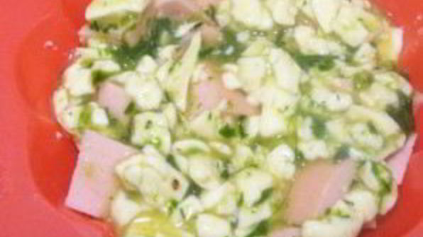 омлет с сосиской и сыром