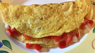 Омлет с сыром и болгарским перцем