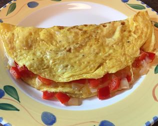 Омлет с сыром и болгарским перцем