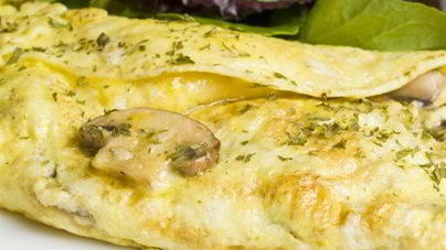 Омлет с сыром и грибами