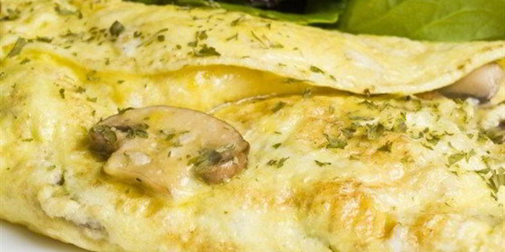 Рецепт омлет с сыром и грибами