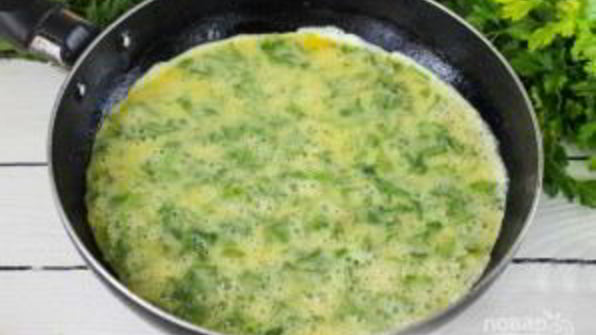 омлет с сыром и огурцами