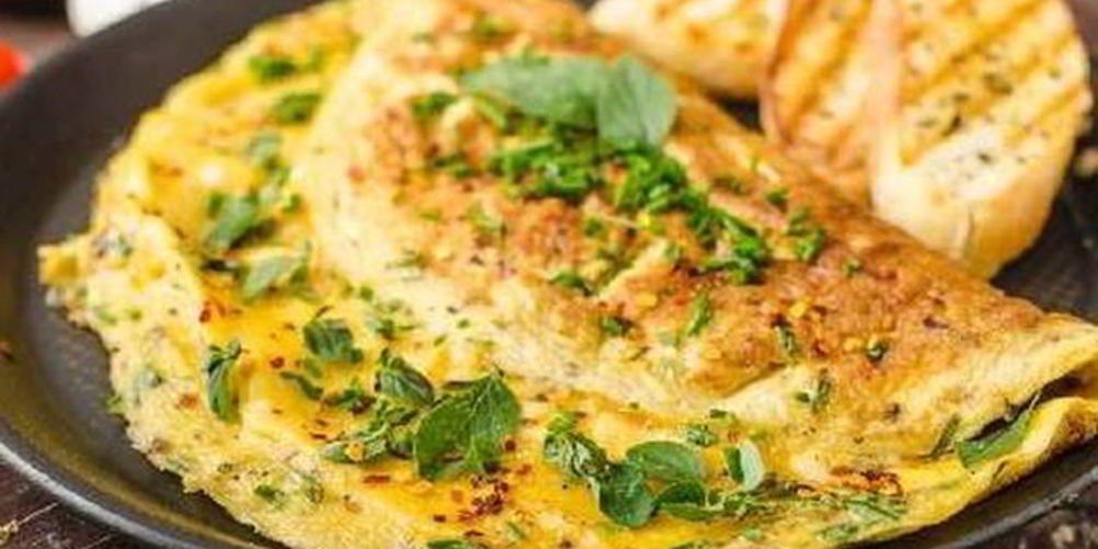 Рецепт омлет с сыром и зеленью