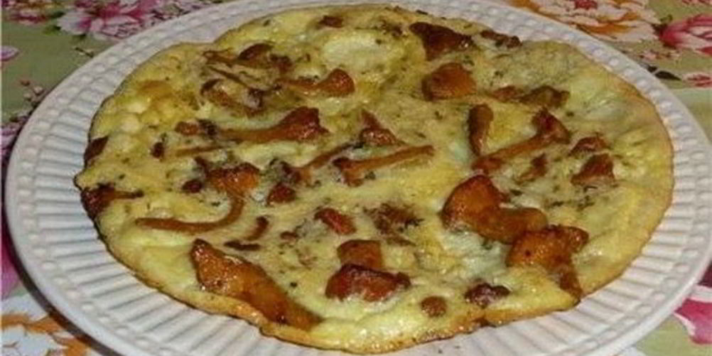 Рецепт омлет с творогом и лисичками