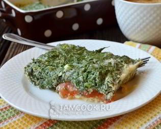 Омлет с творогом и укропом