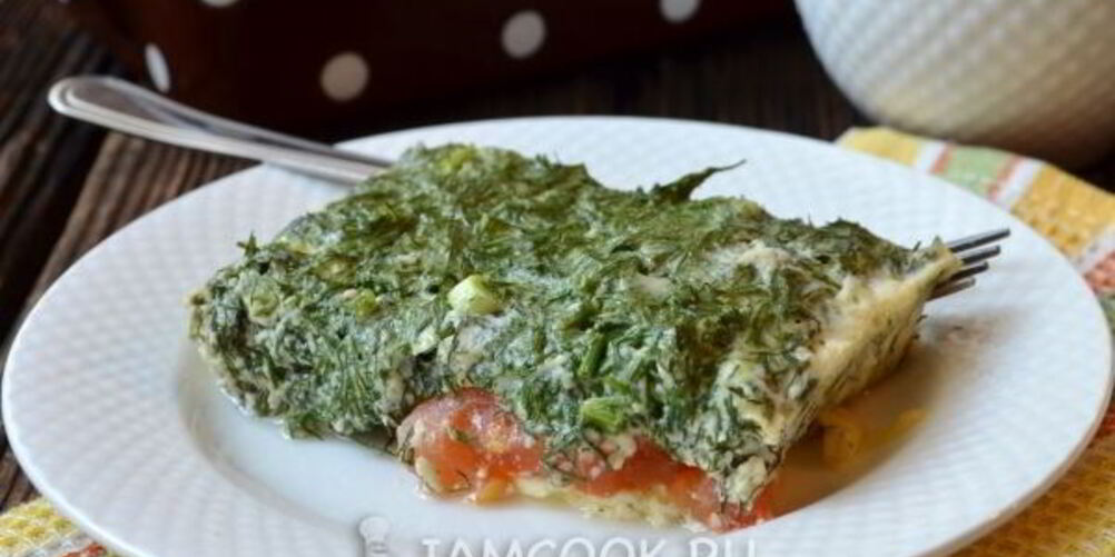 Рецепт омлет с творогом и укропом