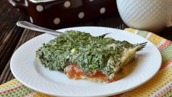 омлет с творогом и укропом