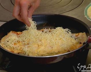 Омлет с ветчиной и шампиньонами