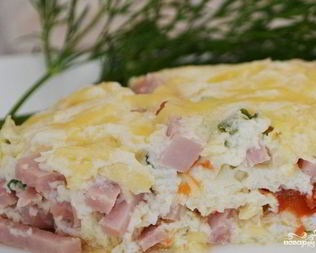 Омлет с ветчиной в мультиварке