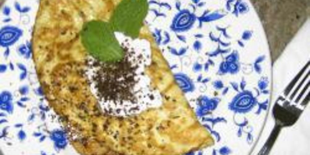 Рецепт омлет с яблоками