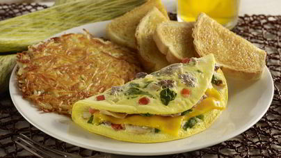 Омлет со шпинатом