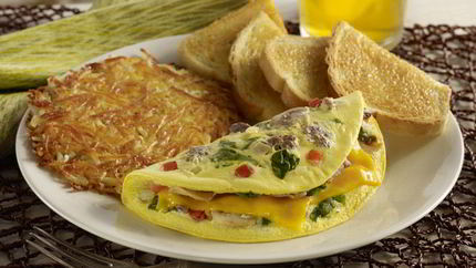 Омлет со шпинатом