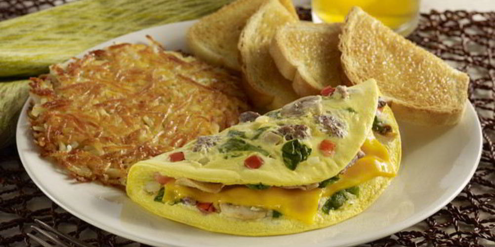 Рецепт омлет со шпинатом